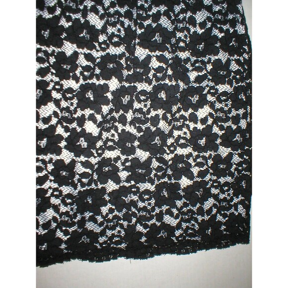 NWT 4 New French Connection Lace Dress Black White Womens Flowers SS Lined Sheat - Picture 5 of 6
